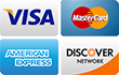 we accept visa mastercard american express discover cards